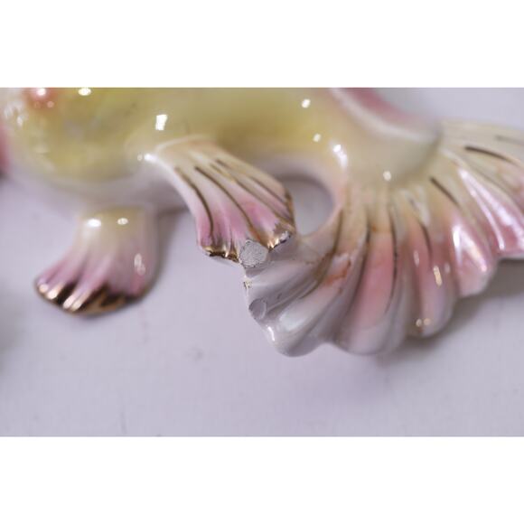 Lefton, Norcrest, Vintage, Ceramic, Kissing Fish, Wall Decor, FLAWED - Picture 2 of 3